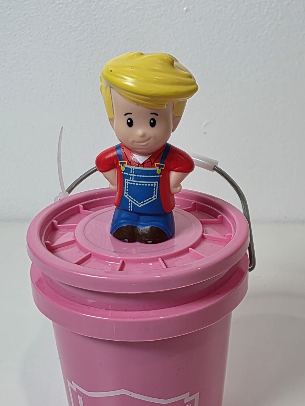 Fisher Price Little People EDDIE FARMER Boy Overalls Blonde Farm Barnyard
